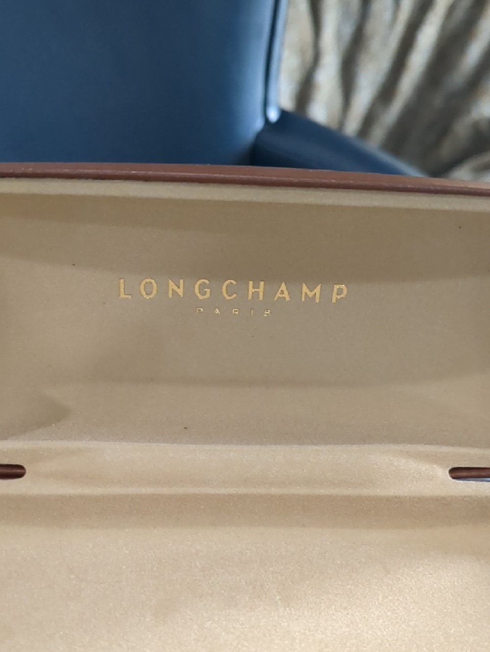 Longchamp Tan Brown Leather Eyeglass Case - Picture 7 of 9